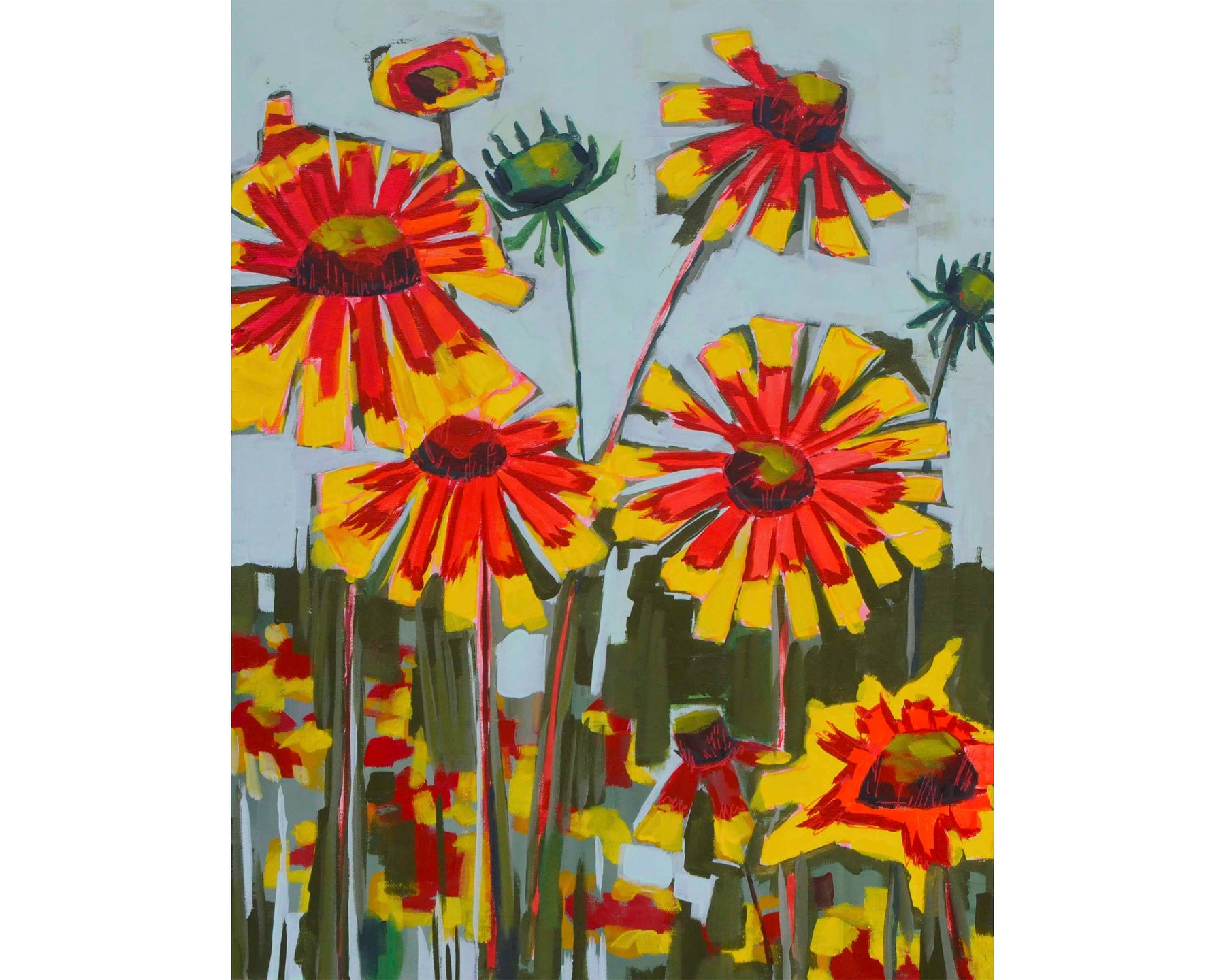 Blanket Flowers 18" x 24" Original Painting