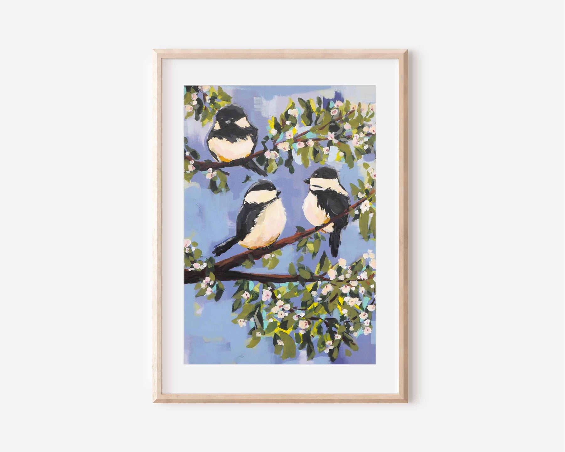 Chickadees Art Print