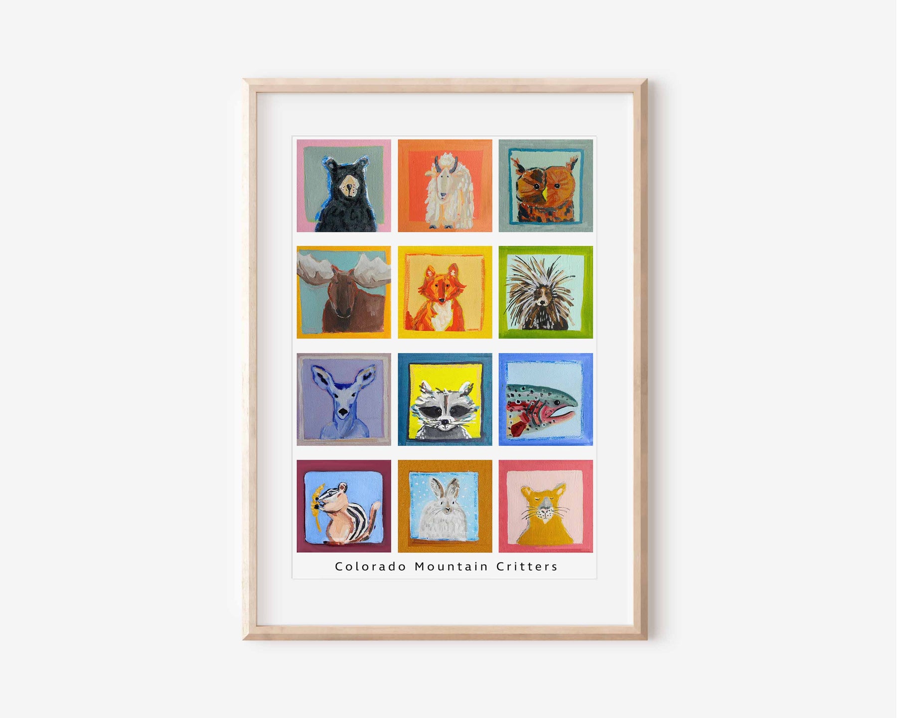 Colorado Mountain Critters Art Poster