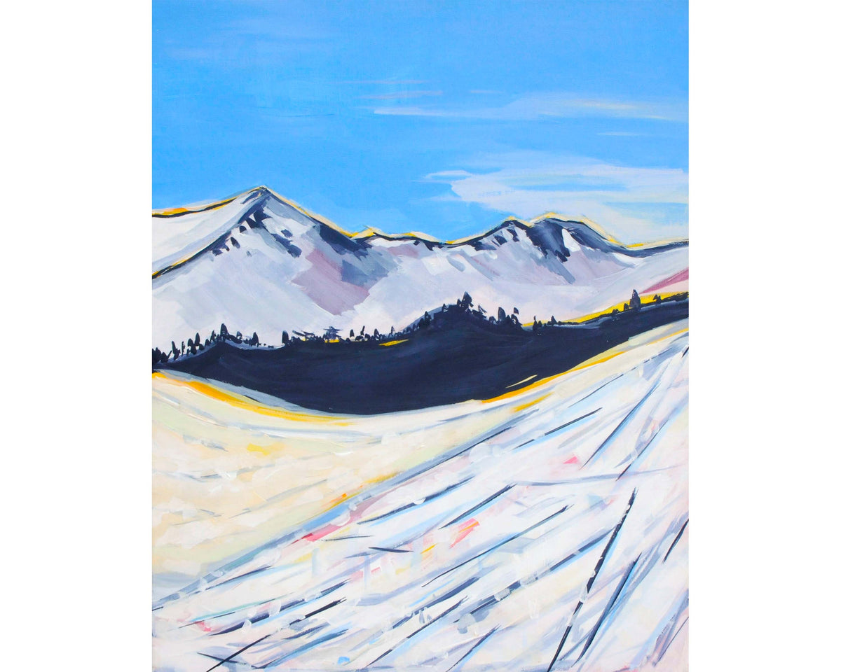 Copper Mountain Ski Tracks Original Painting