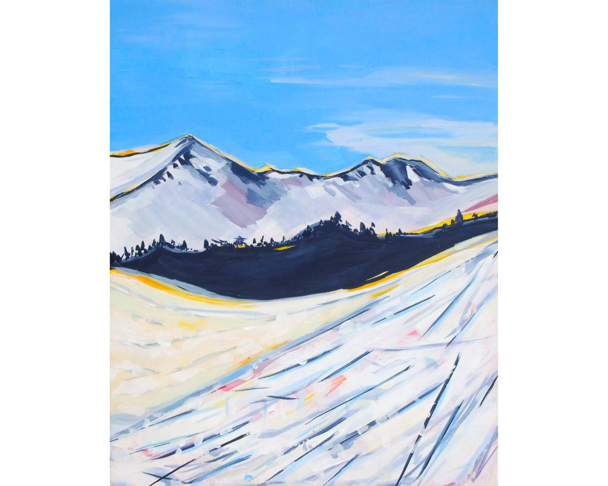 Copper Mountain Ski Tracks 16" x 20" Original Painting
