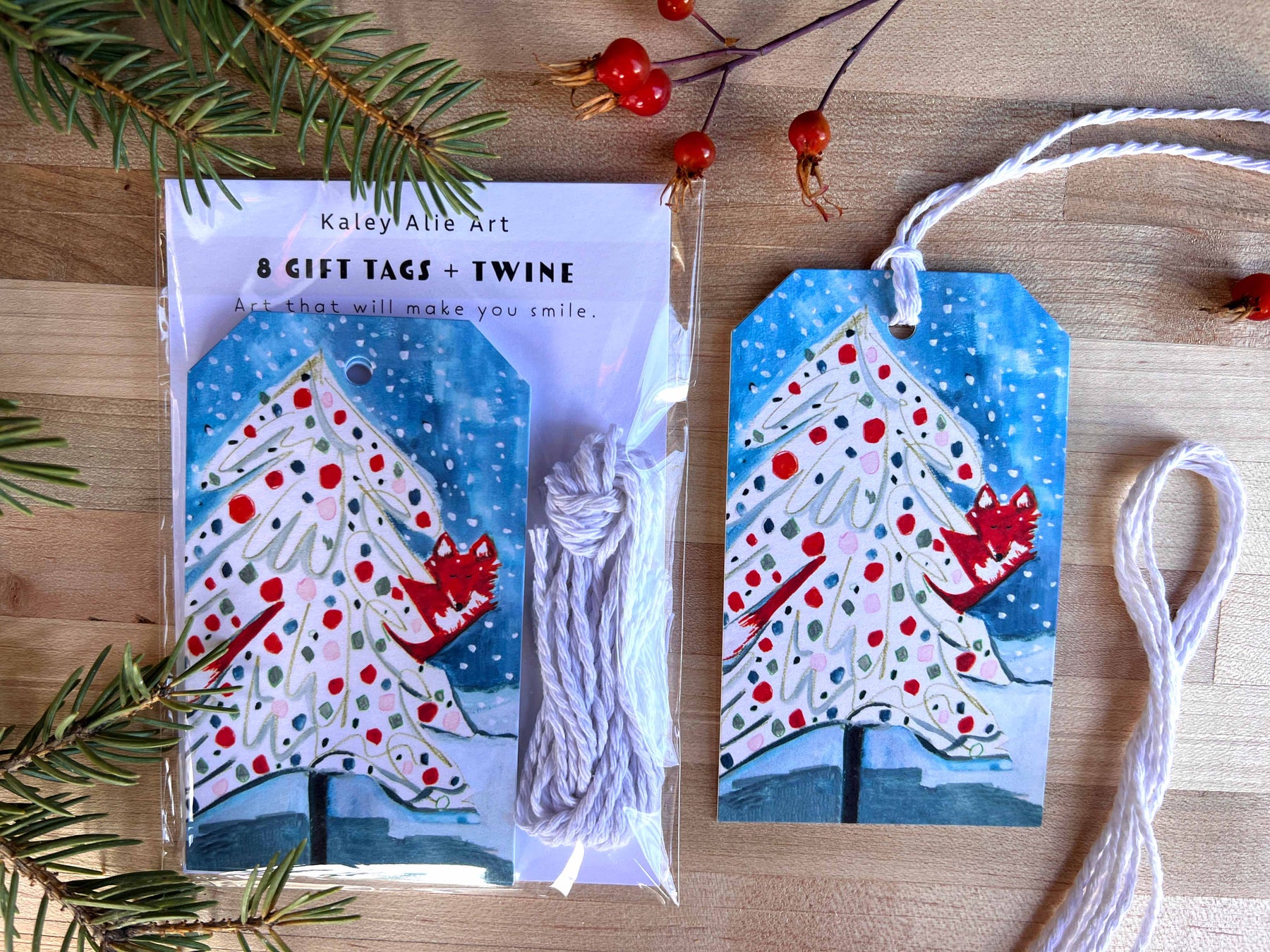 Festive Fox Gift Tags