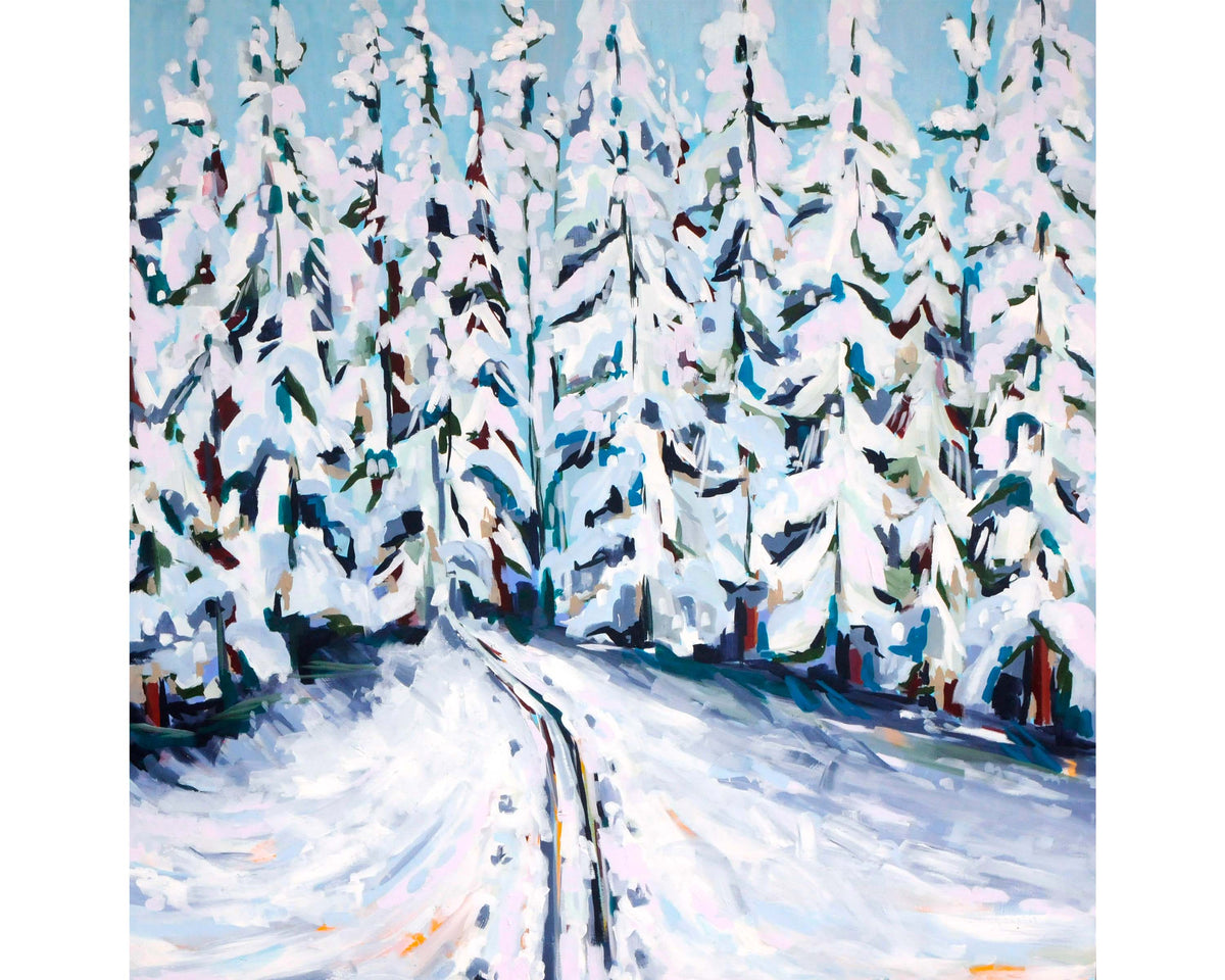 Fresh Snow, Fresh Tracks Original Painting