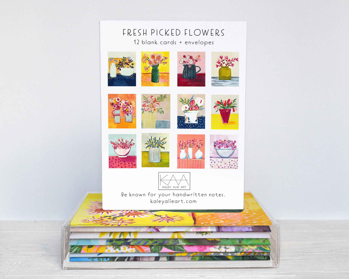 Fresh Picked Flowers Assorted Greeting Cards