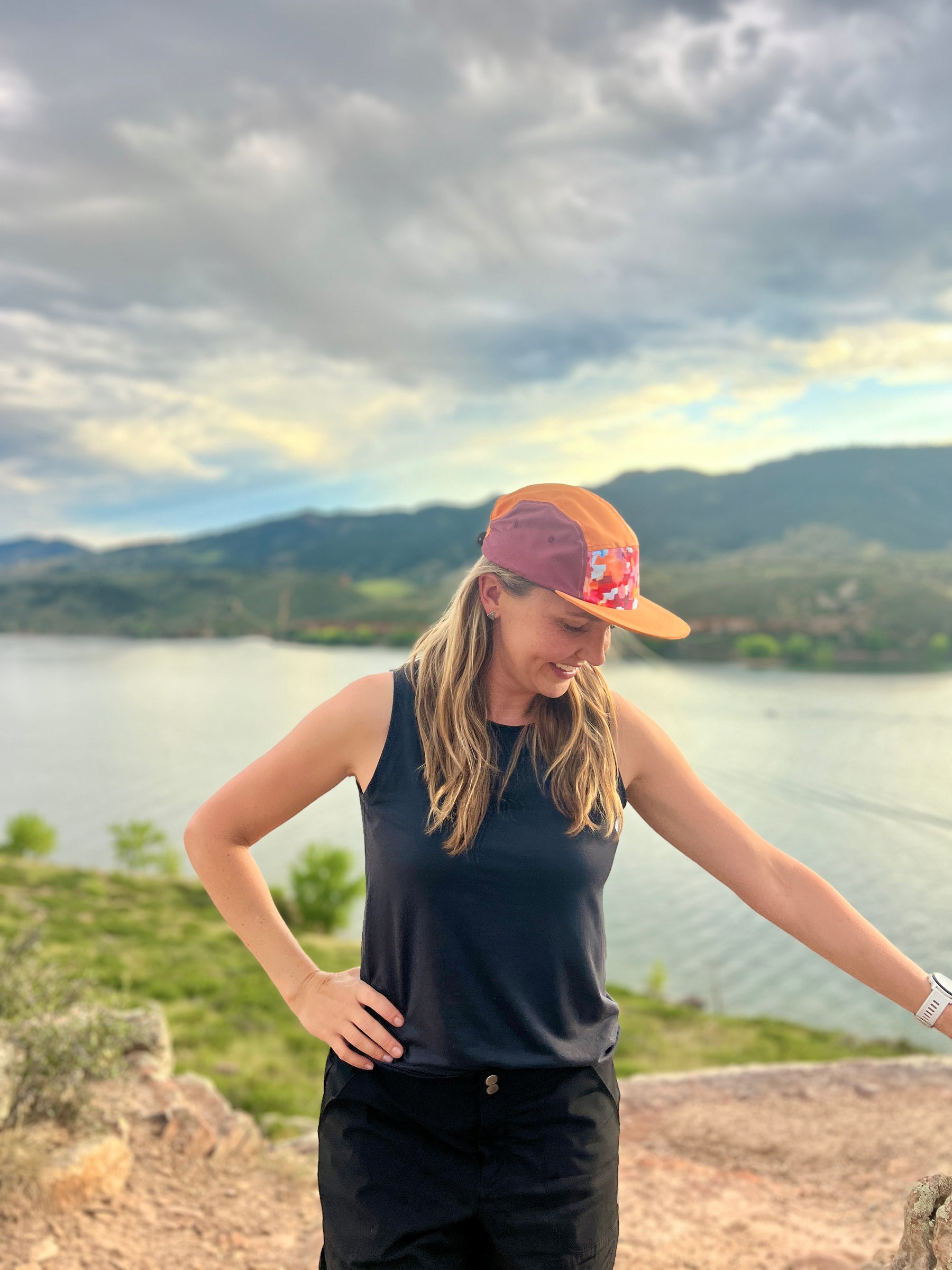 Golden Hour Brushstrokes 5-Panel Hat