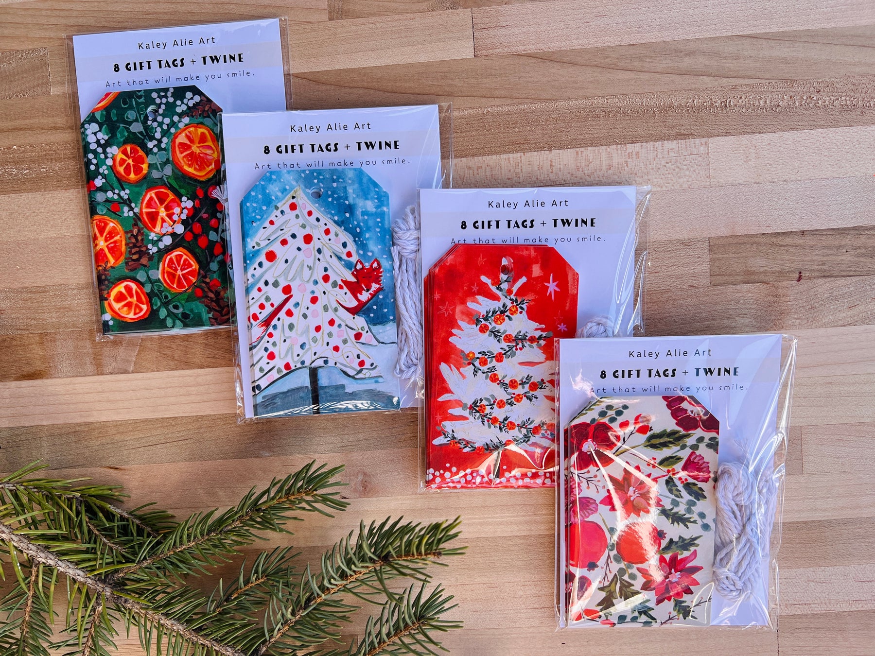BUNDLE DEAL! 32 gift tags, 4 designs.
