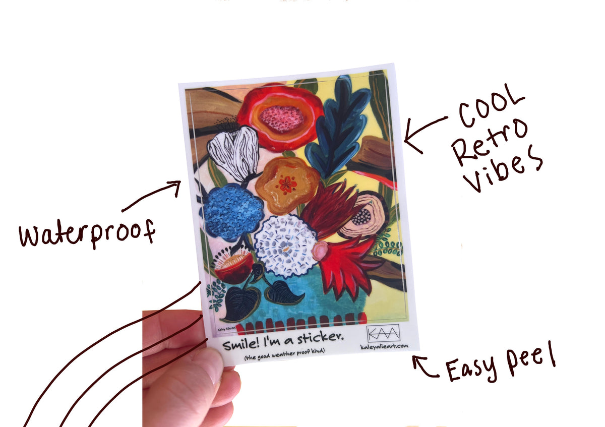 Mid Mod Floral Sticker