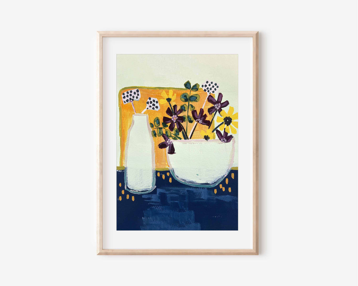 Moon Flowers Art Print