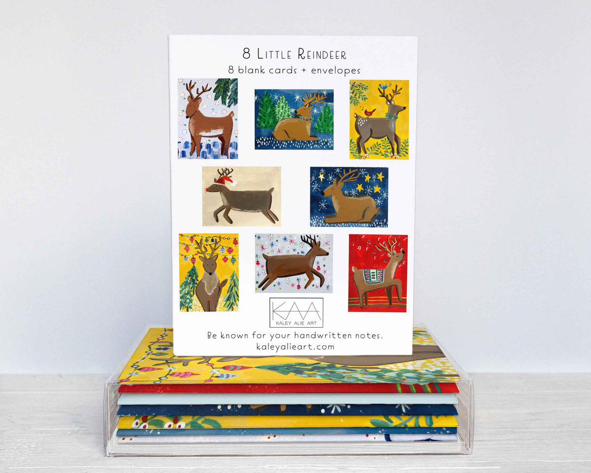 Eight Little Reindeer Assorted Greeting Cards