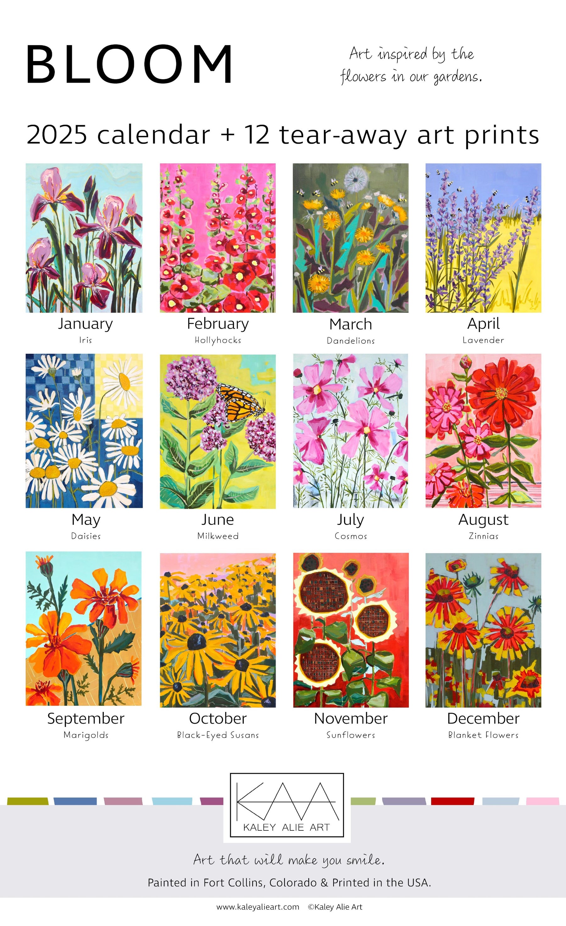 2025 Wall Calendar- BLOOM