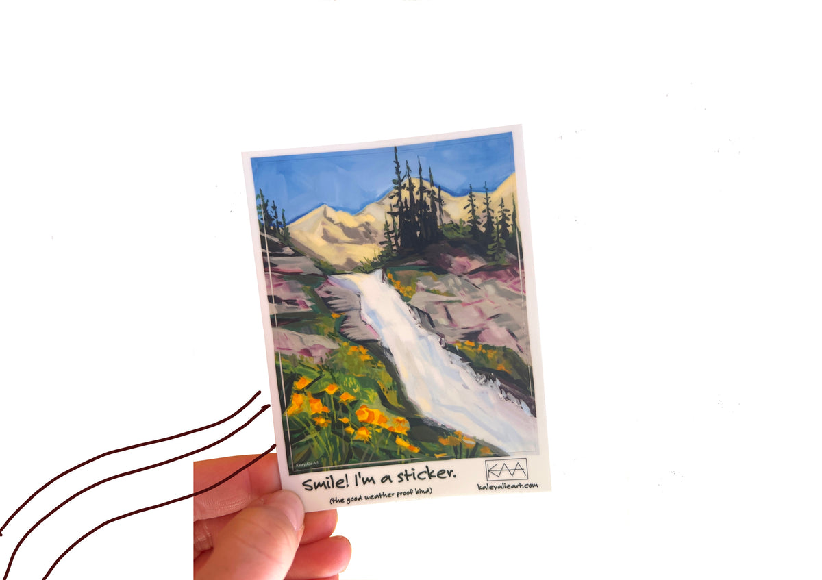 Ribbon Falls Sticker