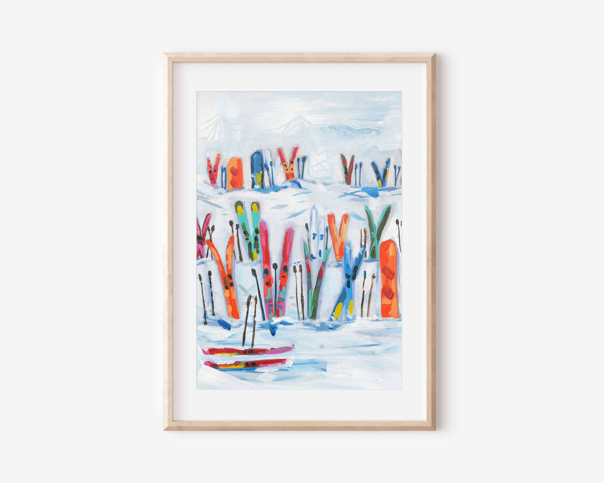 Sea of Skis Art Print