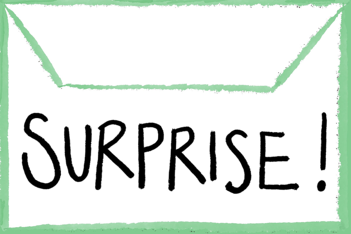 Surprise Ready- to-Send Card Kit (6 cards + 6 forever stamps)