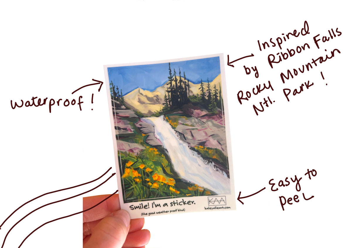 Ribbon Falls Sticker