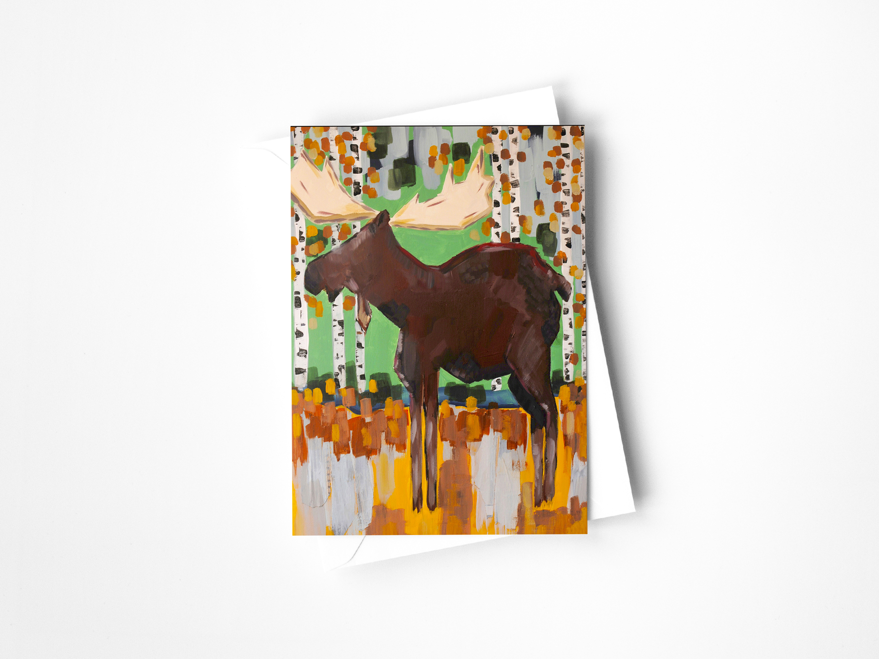 Abstract Moose Greeting Card