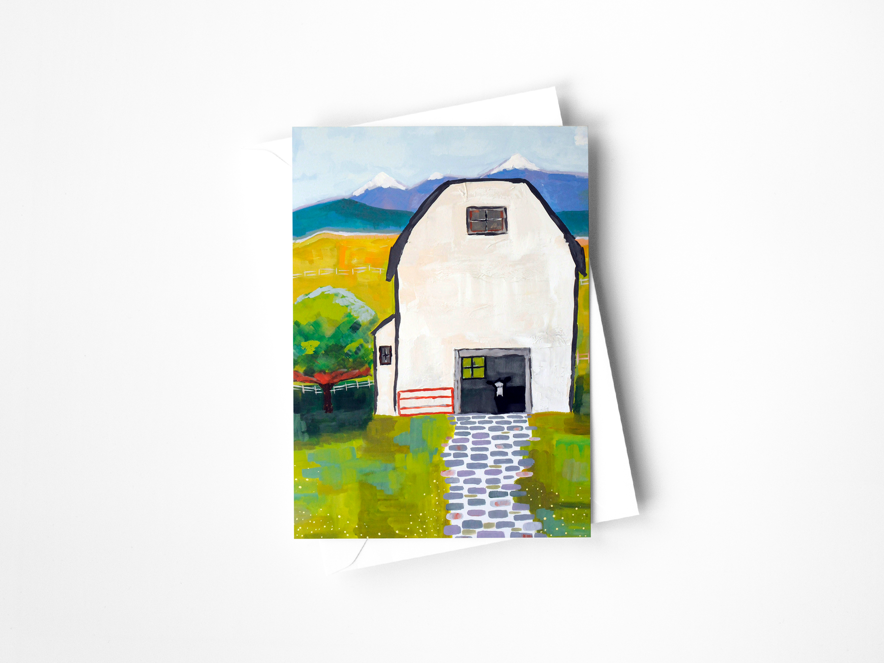 Big White Barn Greeting Card