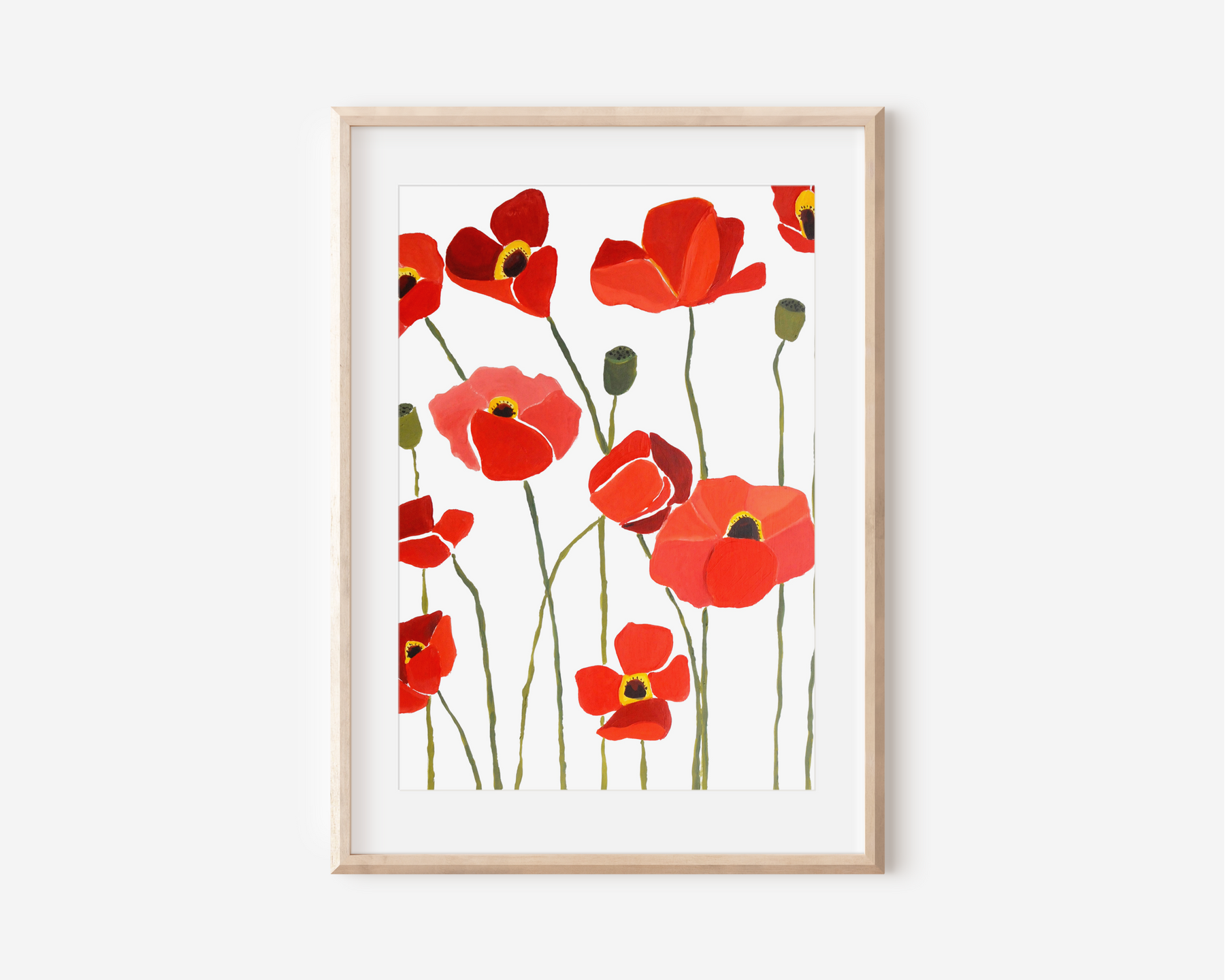Dancing Poppies Art Print