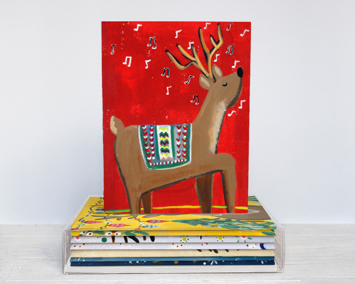 Eight Little Reindeer Assorted Greeting Cards