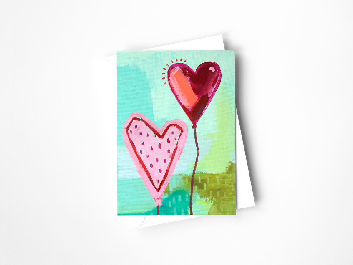 Love Balloons Greeting Card
