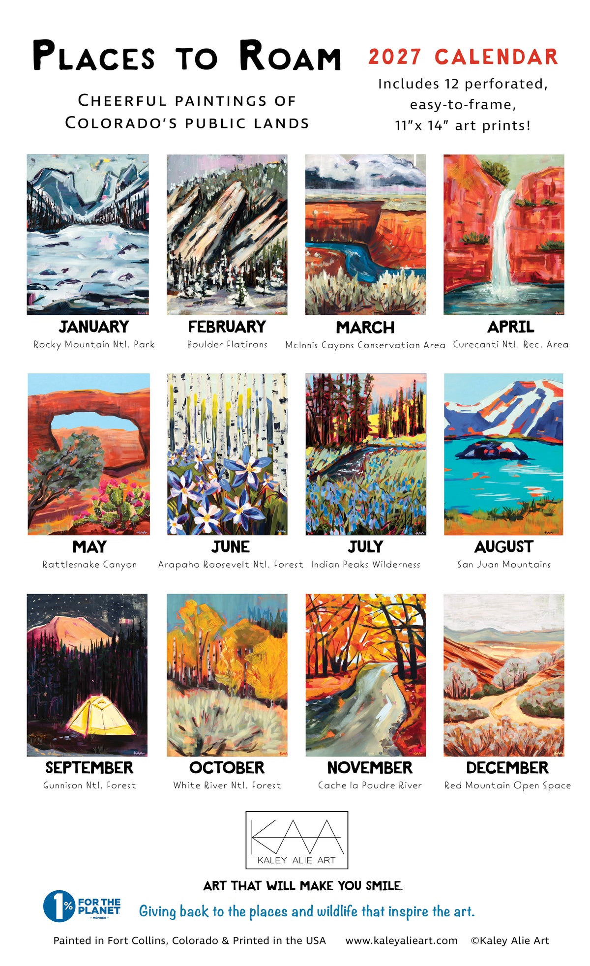 PRE-ORDER: 2027 Wall Calendar + 12 Art Prints