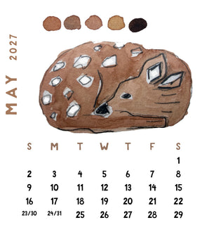 PRE-ORDER: REFILL PAGES  2027 Mini Desk Calendar