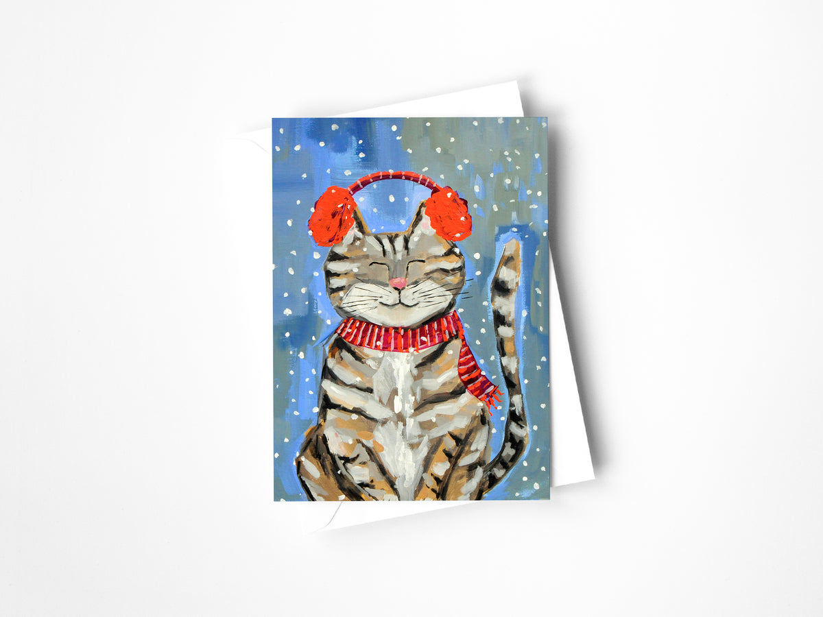 Cozy Cat Greeting Card