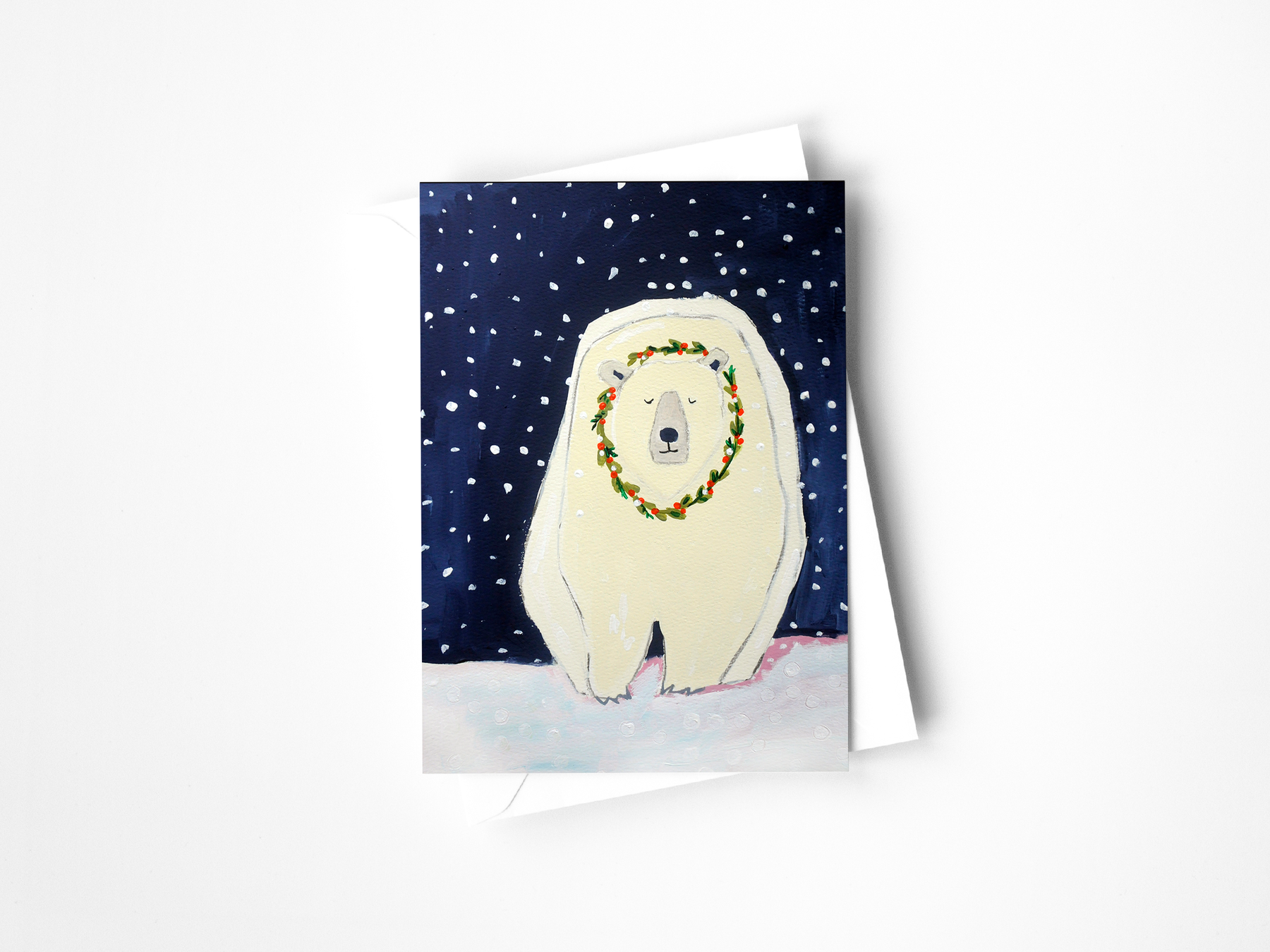 Festive Polar Bear Card