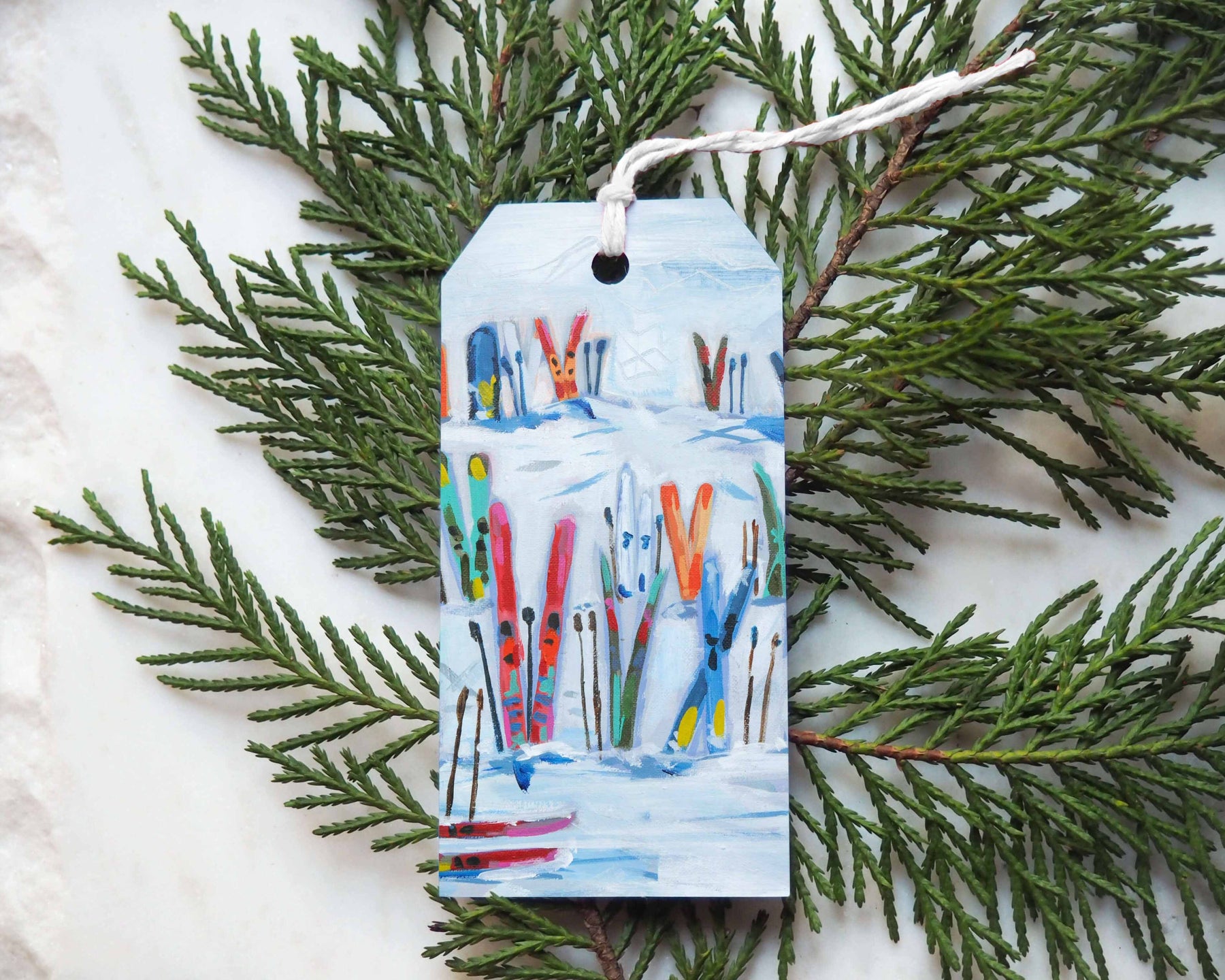 Sea of Skis- Set of 8 Gift Tags