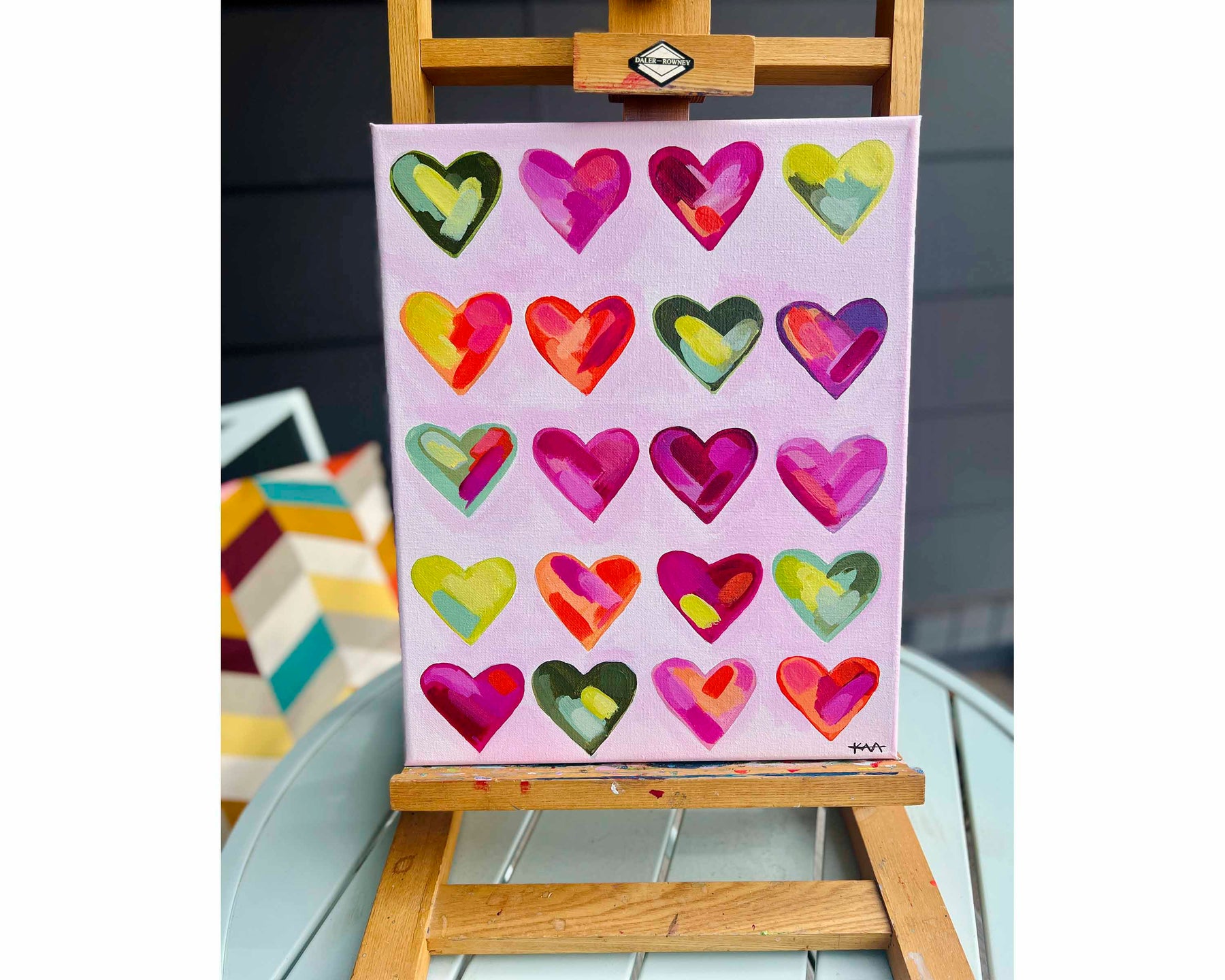 Happy Hearts Original Painting