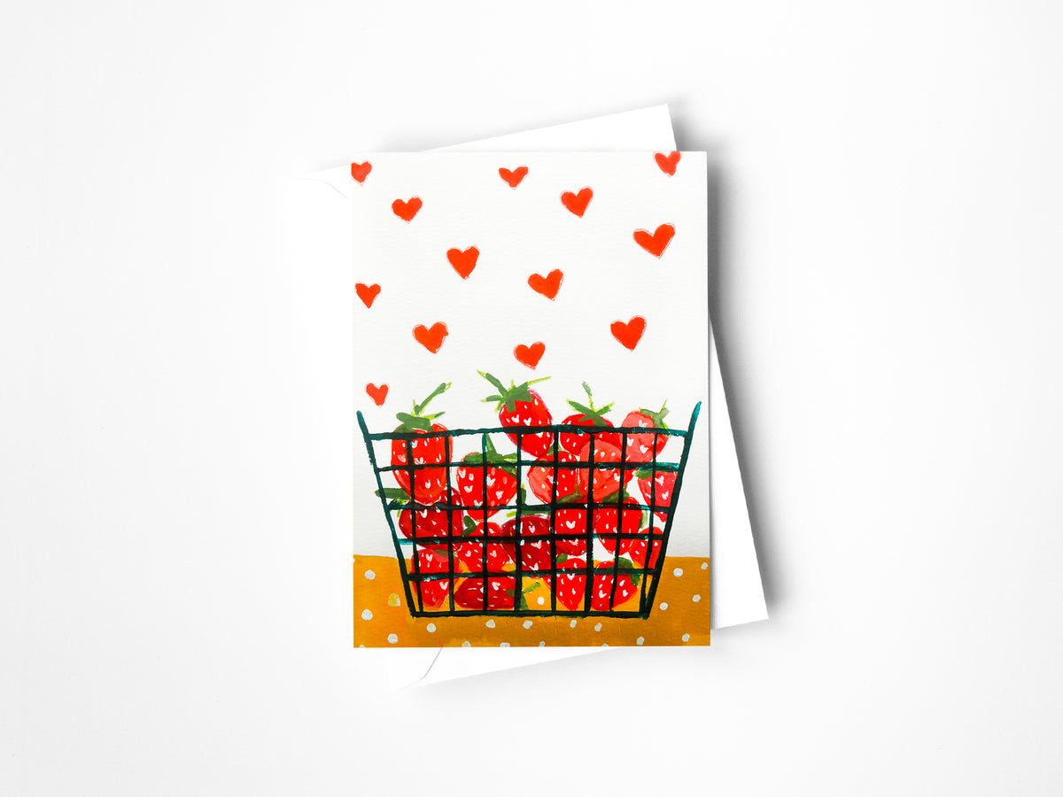 Hearts and Berries Greeting Card