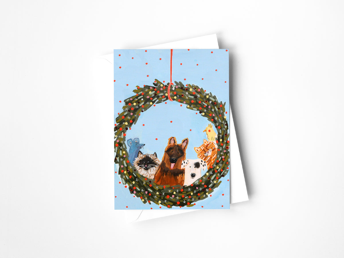 Holiday Paws Greeting Card