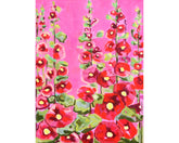 Hollyhocks 18" x 24" Original Painting