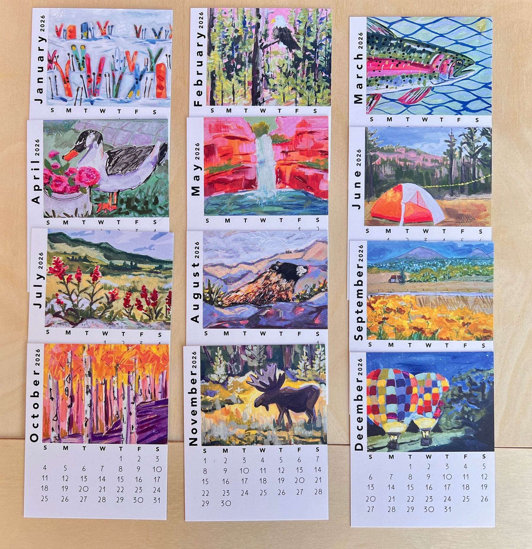 REFILL PAGES  2026 Mini Desk Calendar