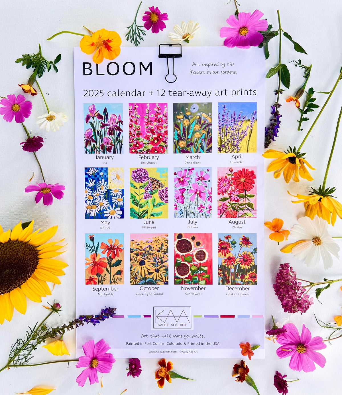 2025  Wall Calendar- BLOOM