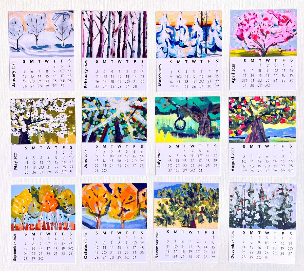 REFILL PAGES  2025 Mini Desk Calendar