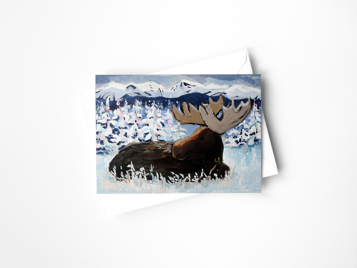 Moonlit Moose Card
