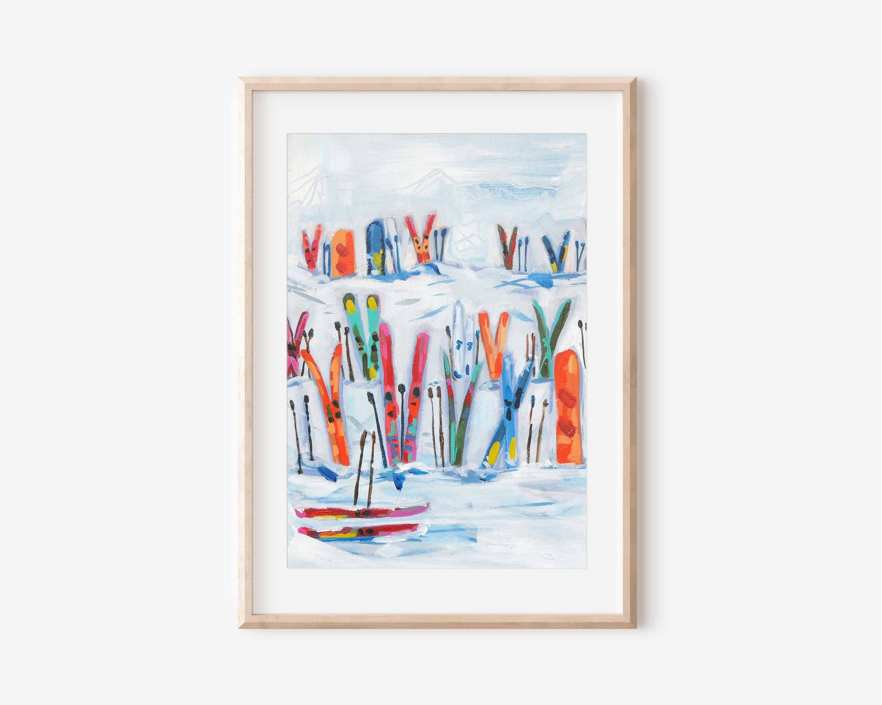 Sea of Skis Art Print