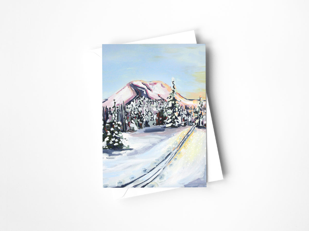 Summit Ski Tour Greeting Card