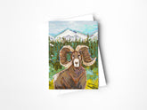 Rocky Mountain Ram Greeting Card