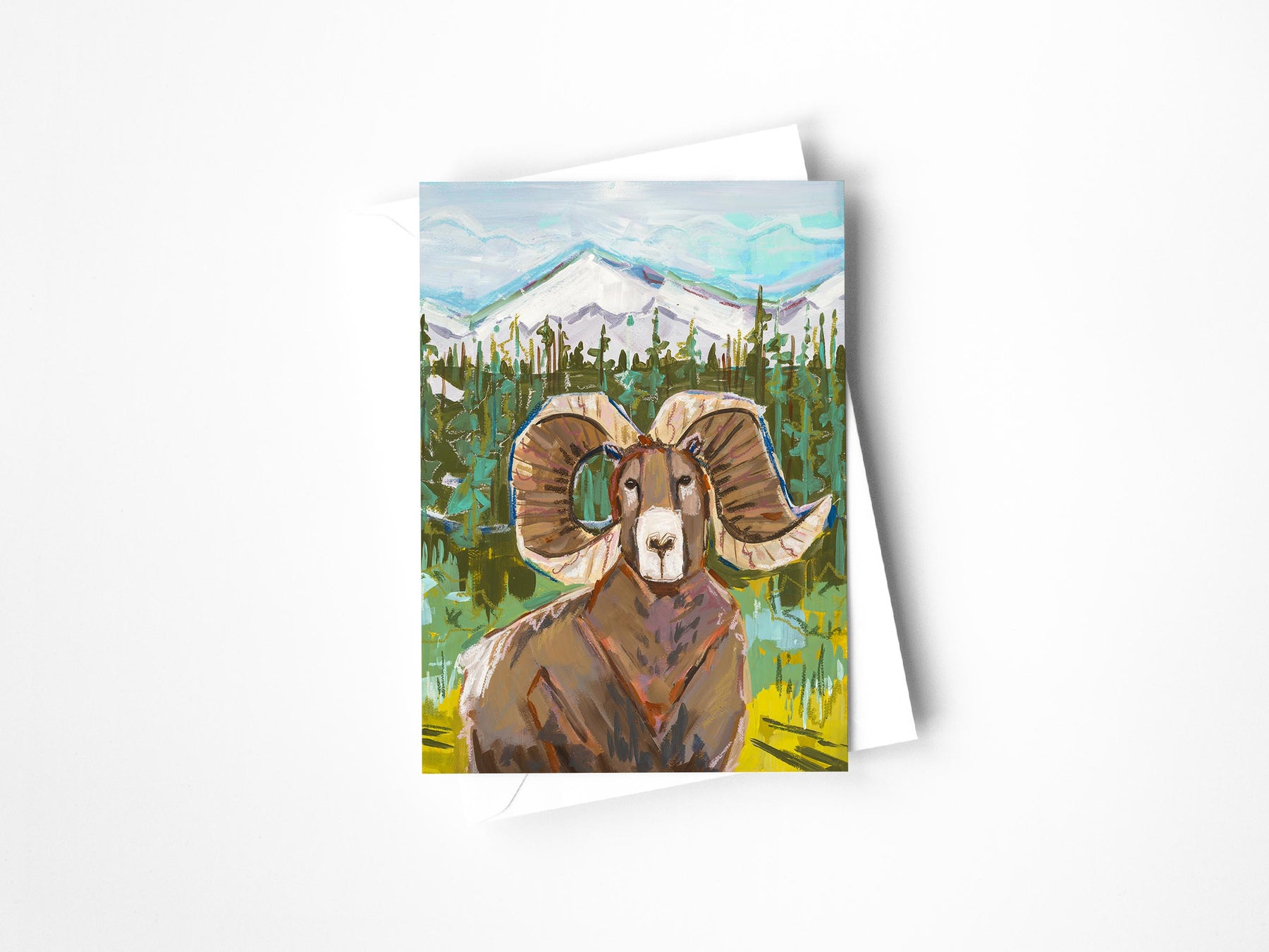 Rocky Mountain Ram Greeting Card