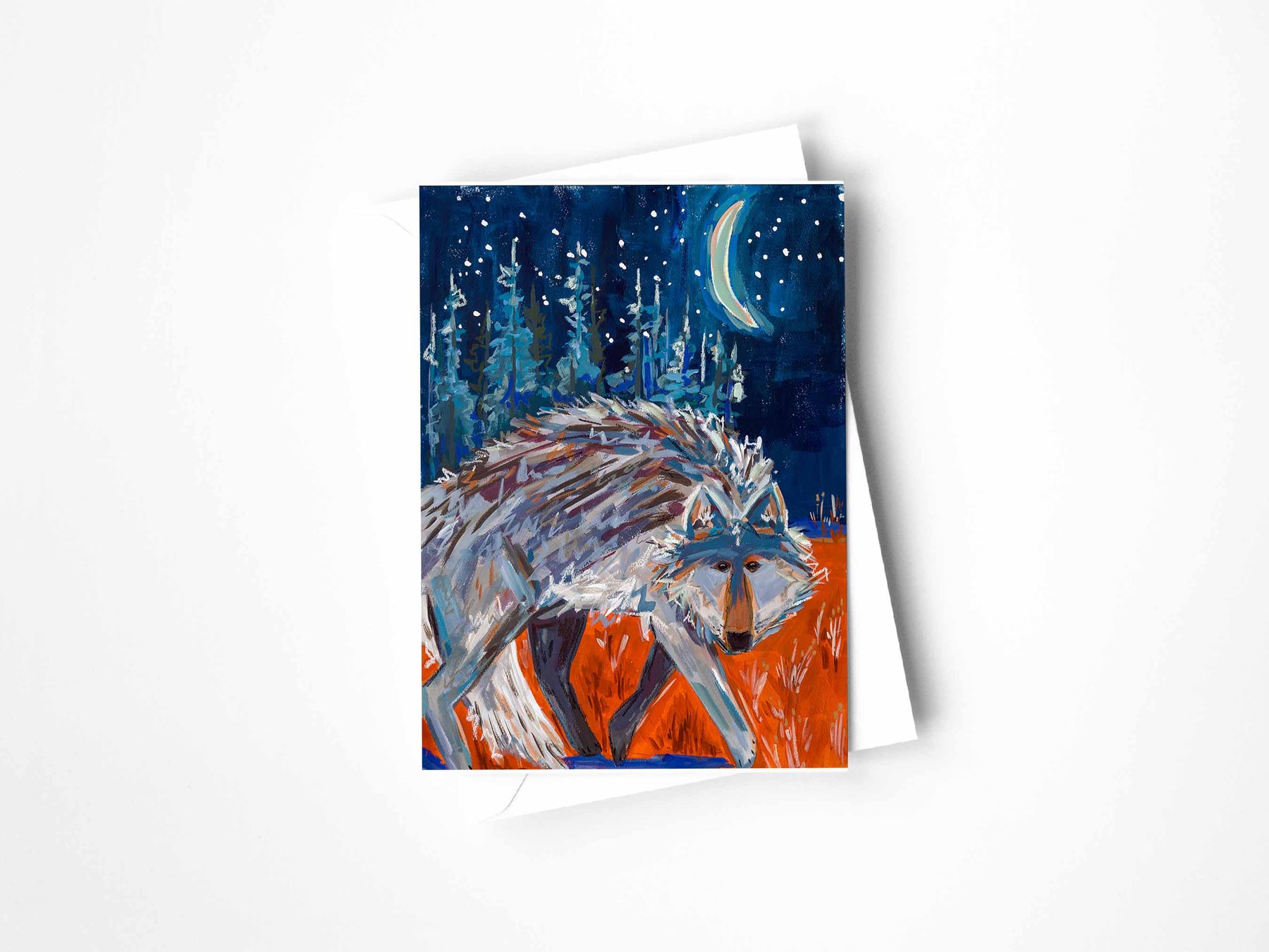 Sneaky Wolf Greeting Card