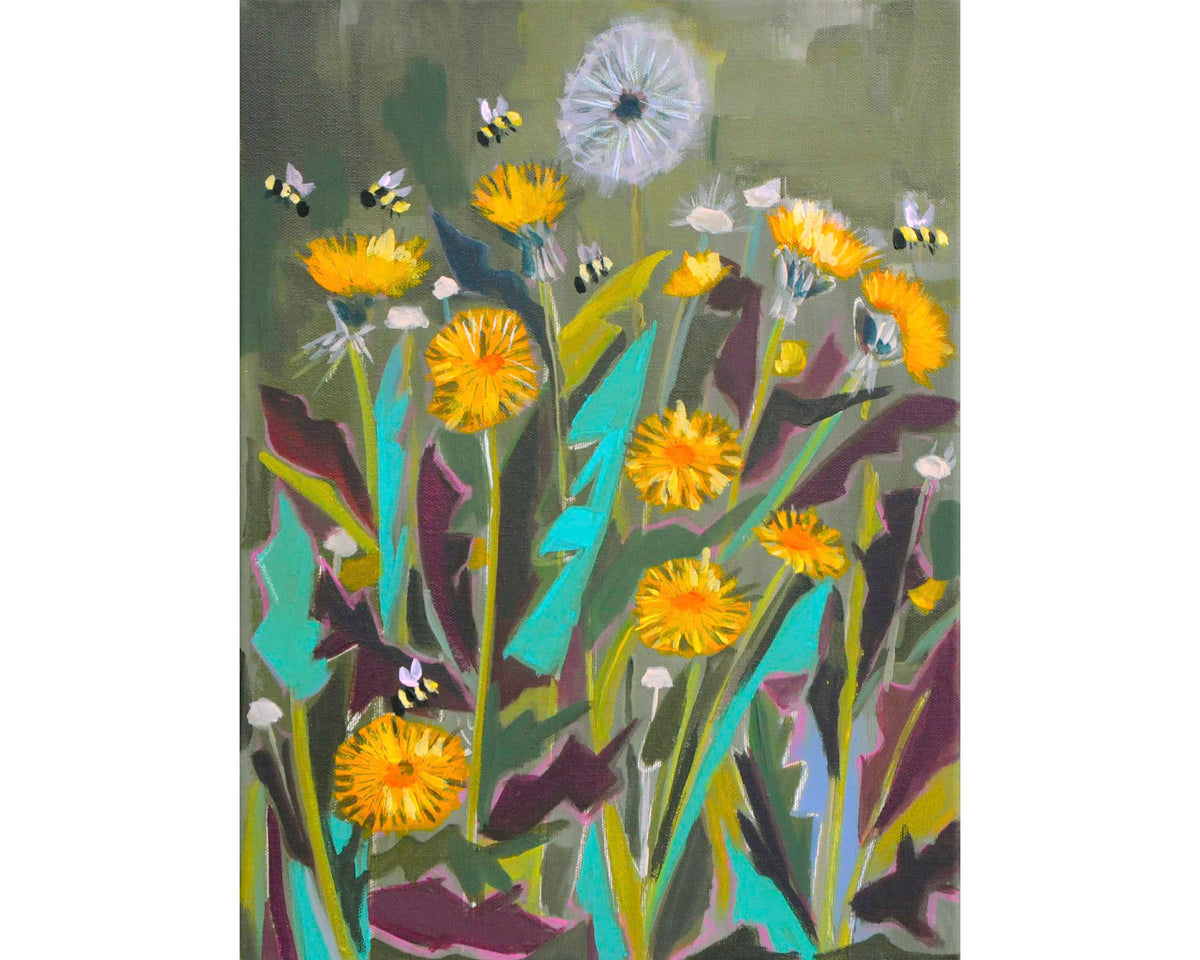 Dandelions 12" x 16" Original Painting