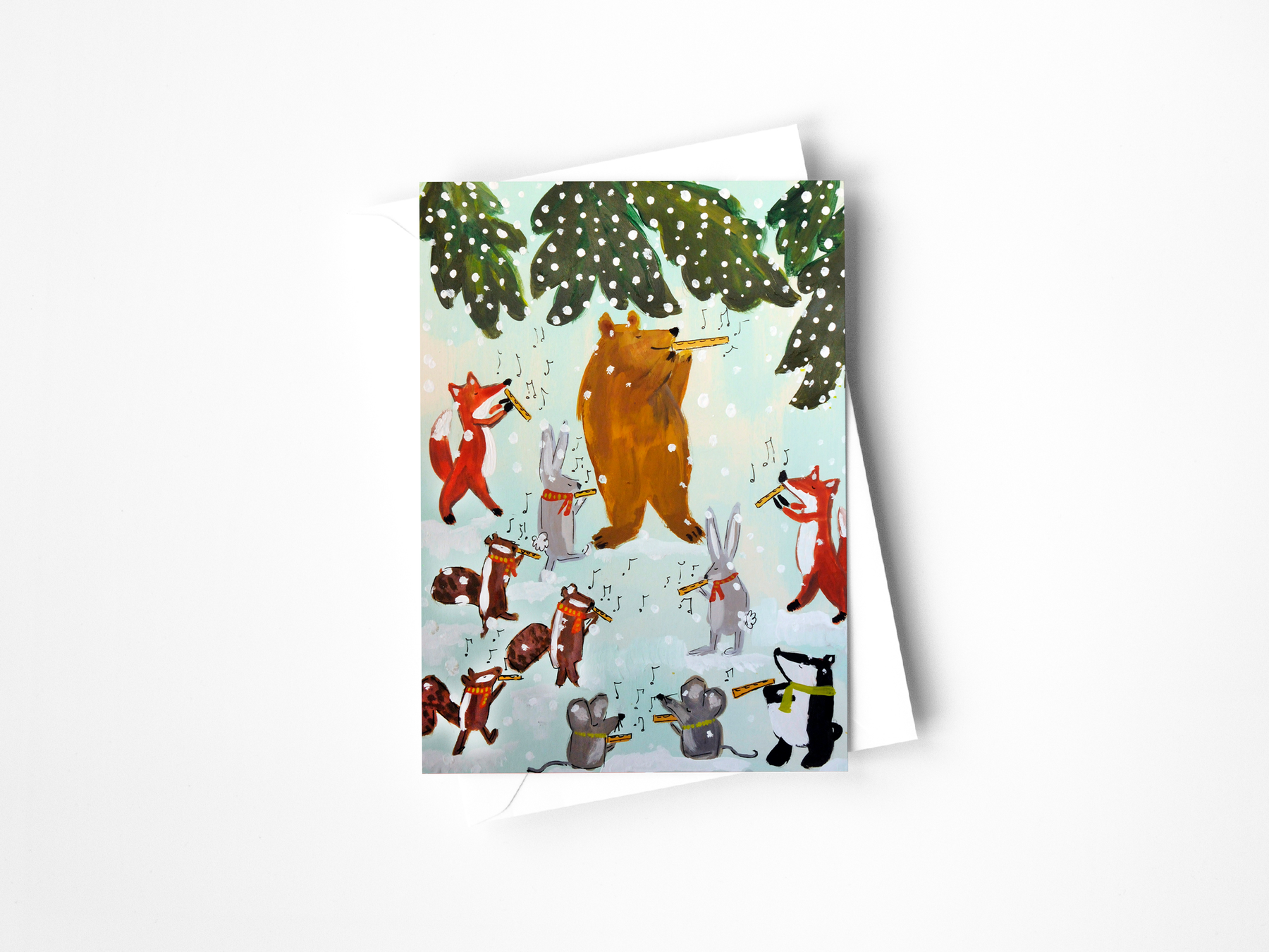 11 Pipers Piping Greeting Card