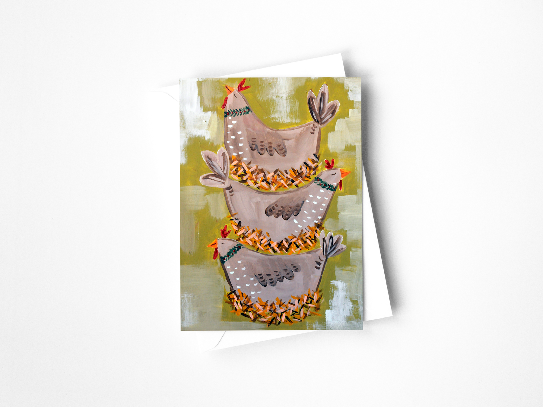 3 French Hens Greeting Card
