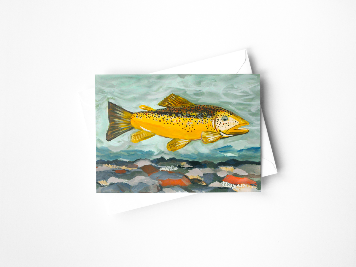 Brown Trout Greeting Card