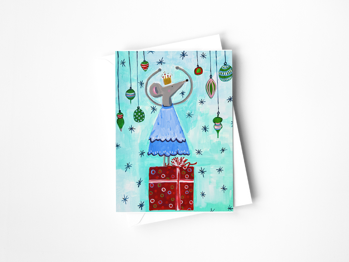 Clara Christmas Mouse Card