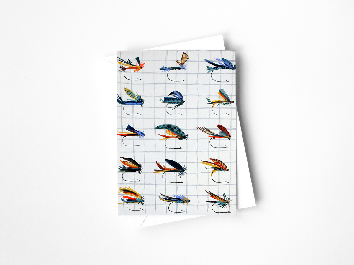 Fly Grid Greeting Card