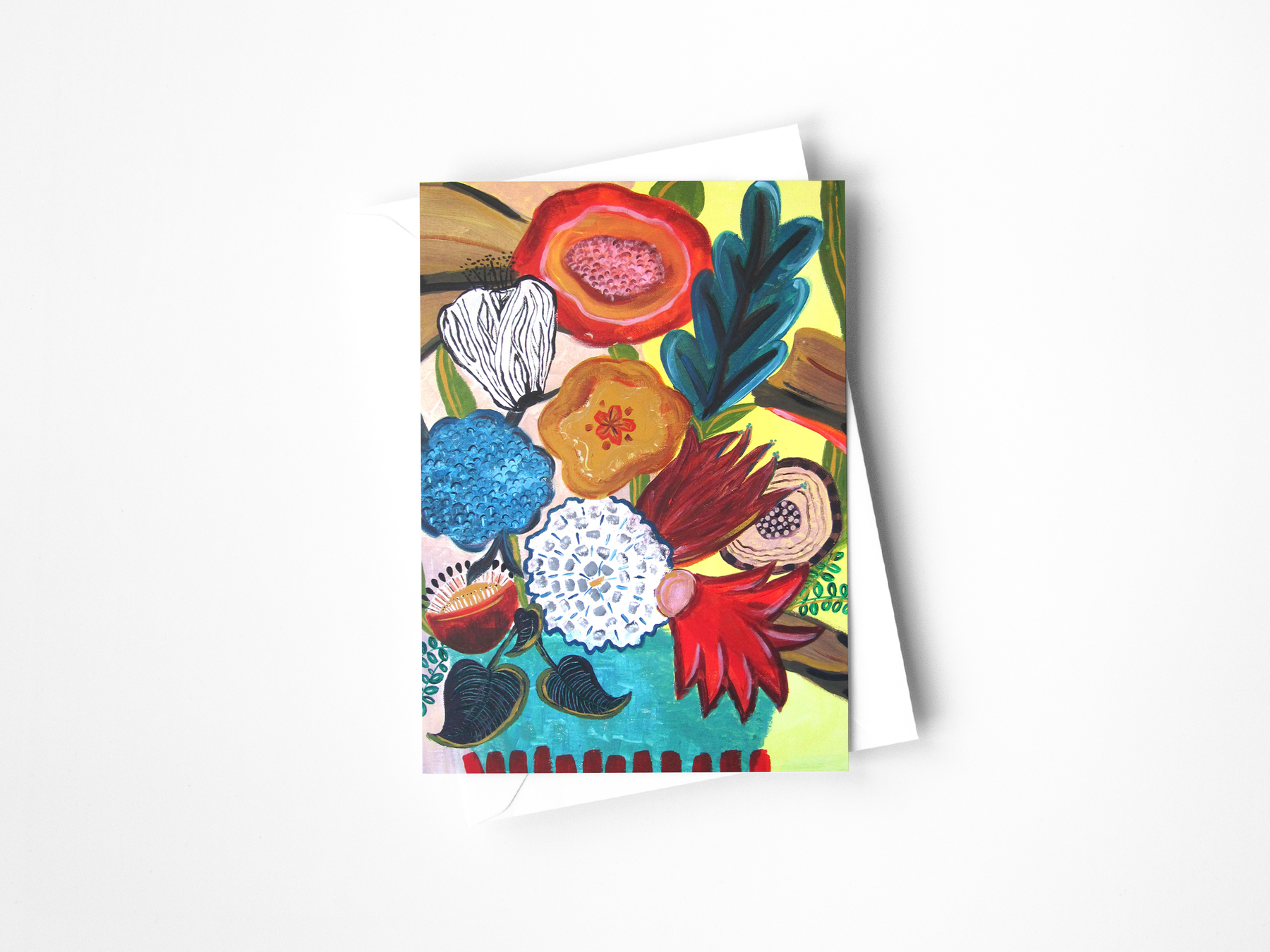 Mid Mod Floral Greeting Card