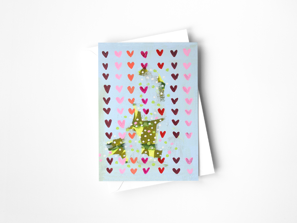 Mini Hearts Greeting Card