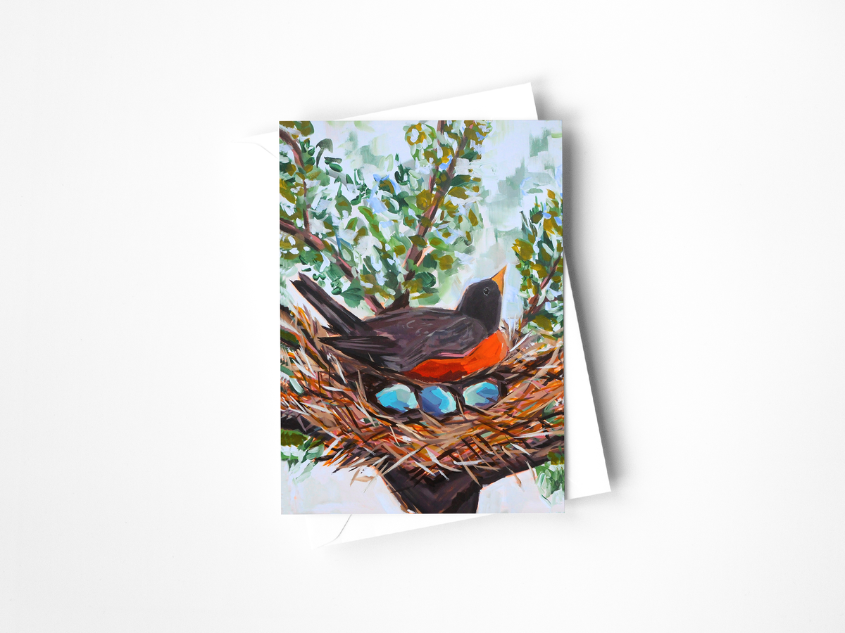 Nesting Robin Greeting Card